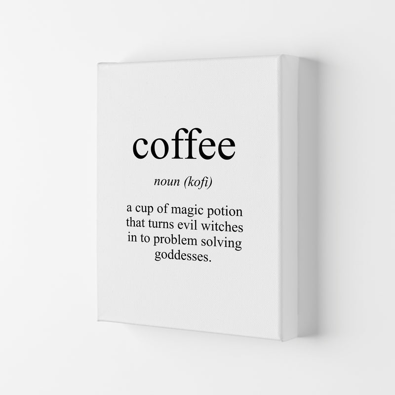 Coffee Framed Typography Wall Art Print Canvas