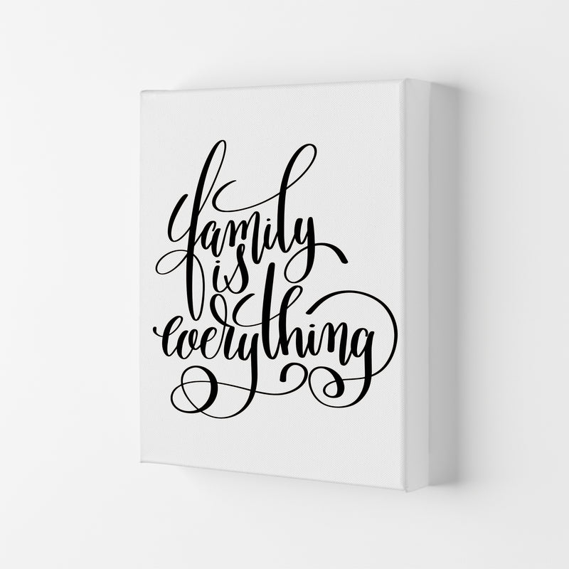 Family Is Everything Framed Typography Wall Art Print Canvas