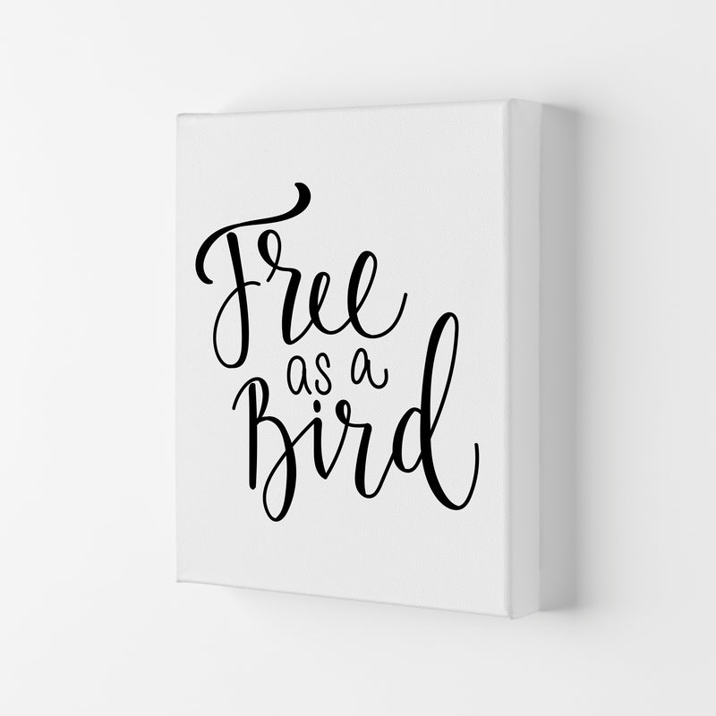 Free As A Bird Framed Typography Wall Art Print Canvas