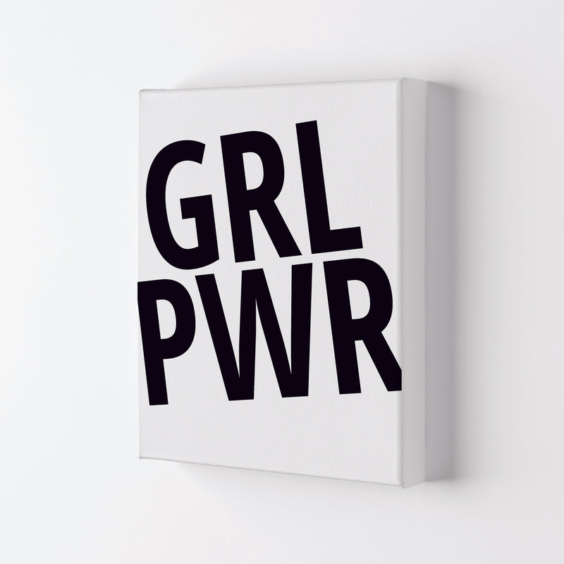 Girl Power Framed Typography Wall Art Print Canvas