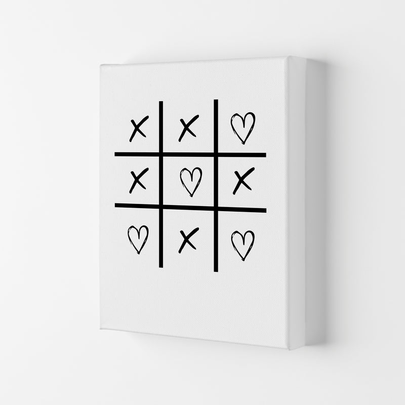 Hearts And Crosses Modern Print Canvas