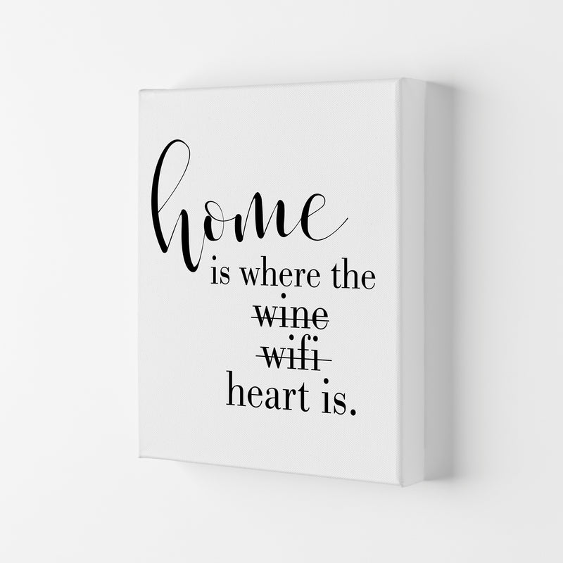 Home Is Where The Heart Is Framed Typography Wall Art Print Canvas
