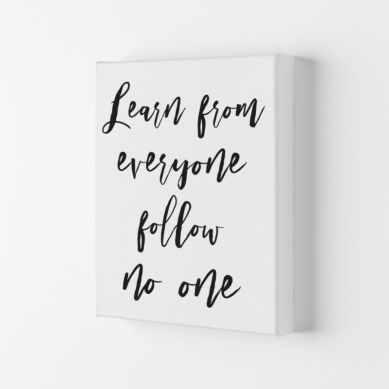 Learn From Everyone Framed Typography Wall Art Print Canvas