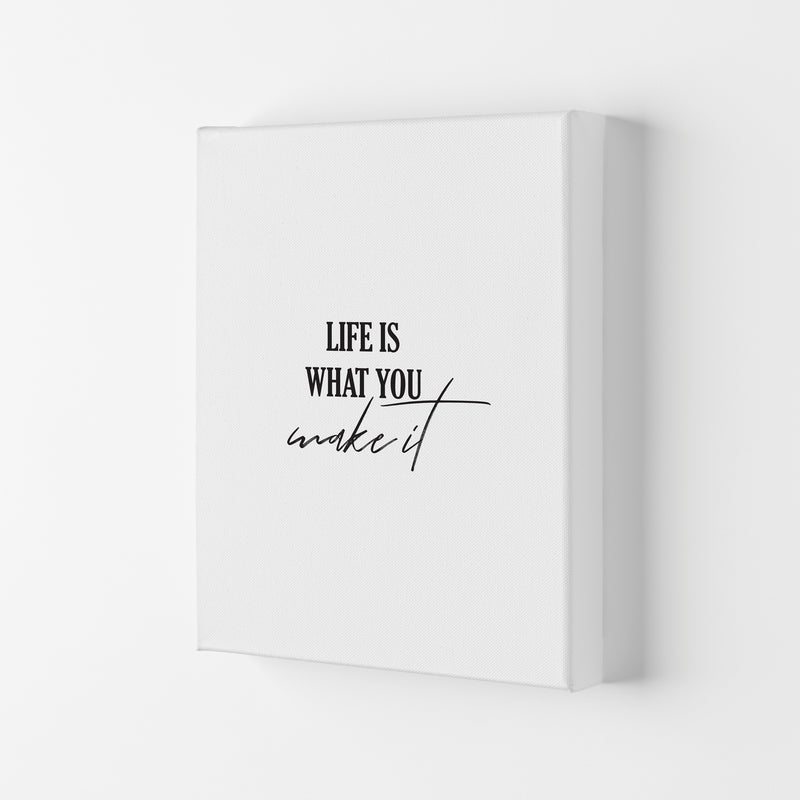 Life Is What You Make It Framed Typography Wall Art Print Canvas