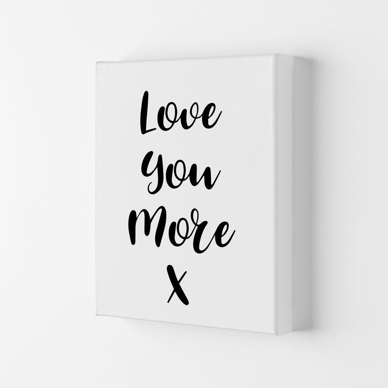 Love You More Framed Typography Wall Art Print Canvas