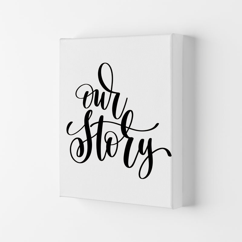 Our Story Framed Typography Wall Art Print Canvas