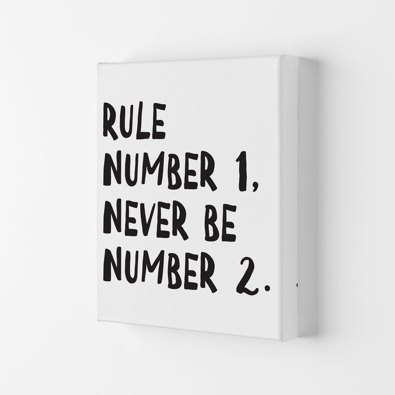 Rule Number One Modern Print Canvas