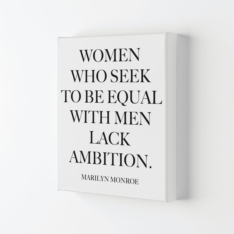 Equality, Marilyn Monroe Quote Framed Typography Wall Art Print Canvas