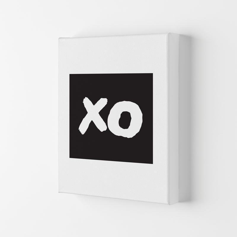 XO Black Square Modern Print Canvas