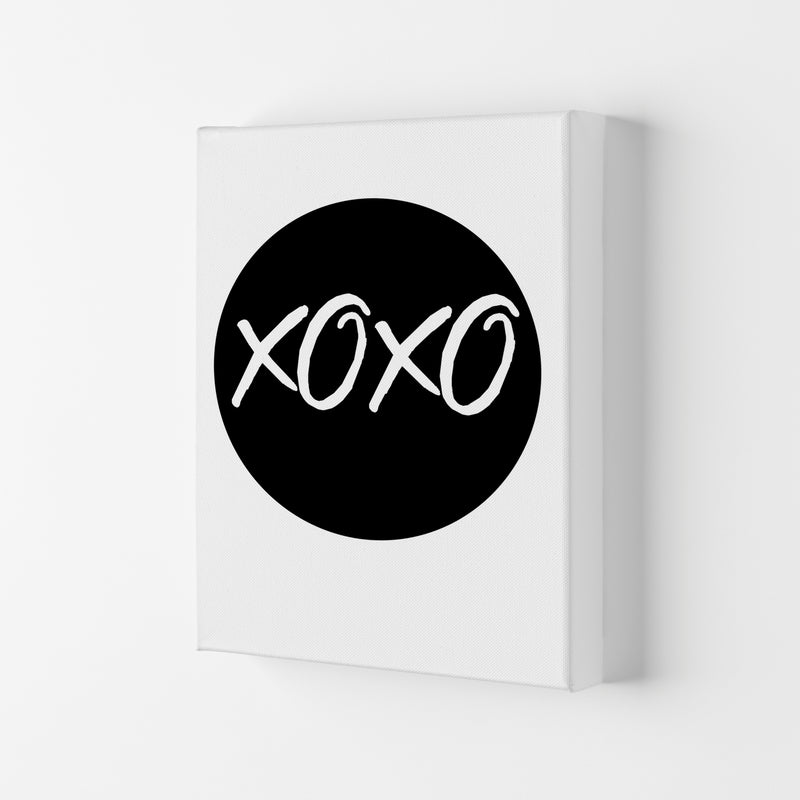 XOXO Black Circle Modern Print Canvas