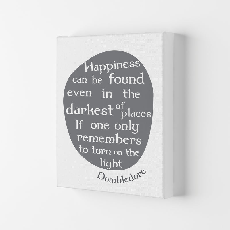 Happiness, Dumbledore Quote Framed Typography Wall Art Print Canvas