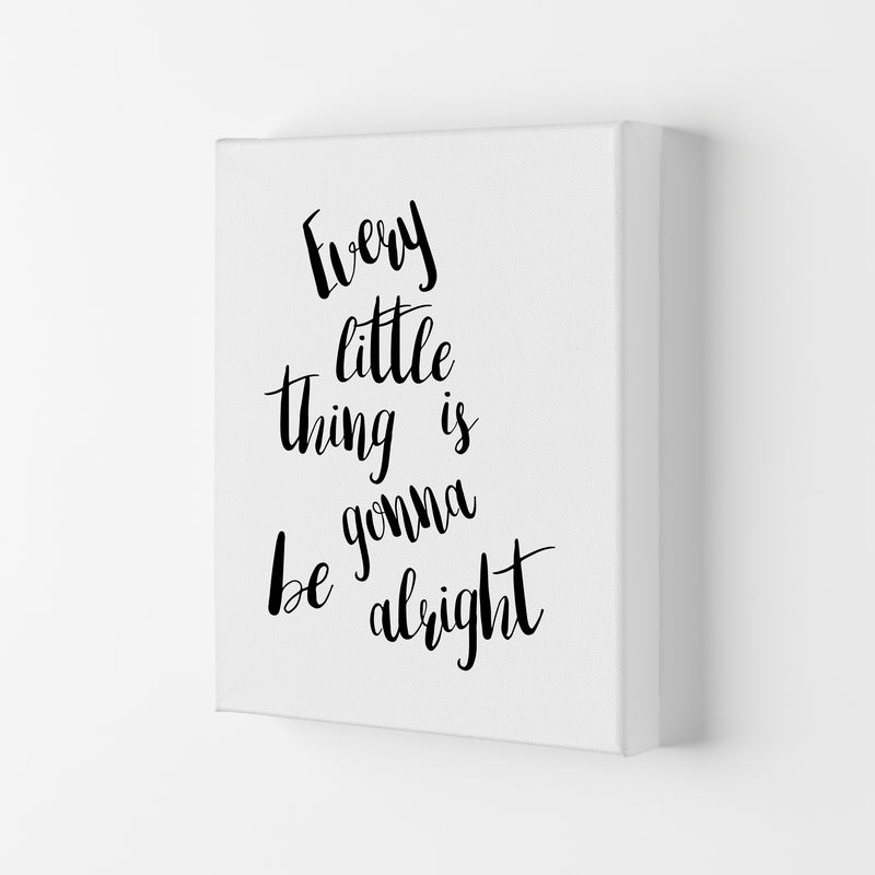 Every Little Thing Is Gonna Be Alright Framed Typography Wall Art Print Canvas