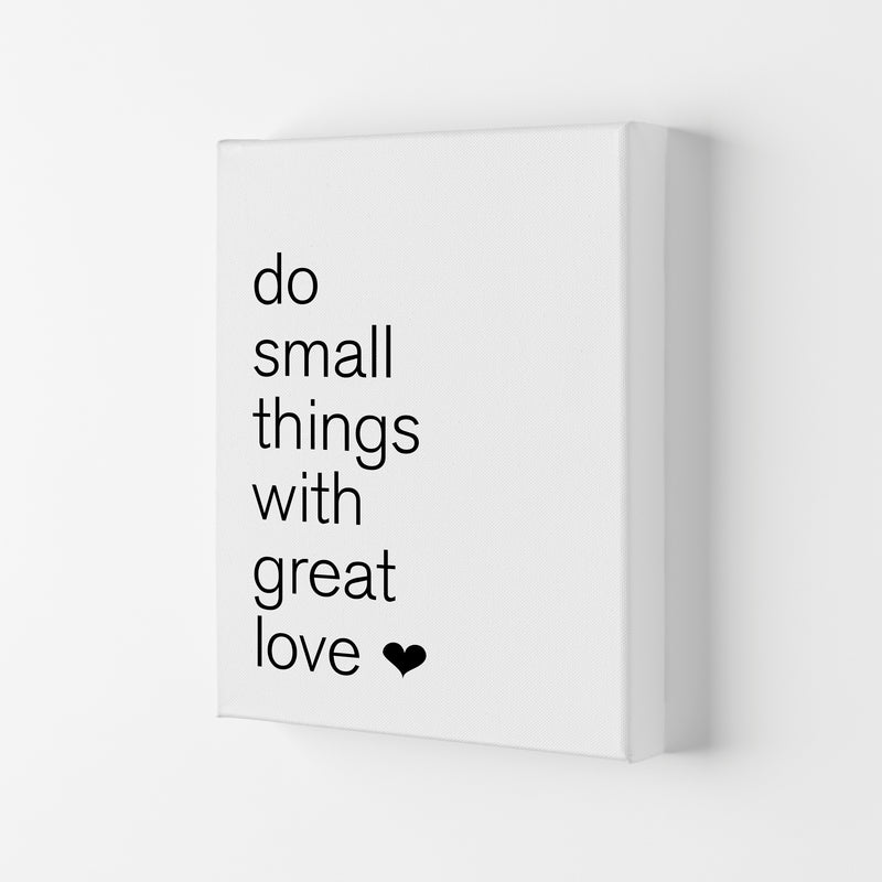 Do Small Things With Great Love Framed Typography Wall Art Print Canvas