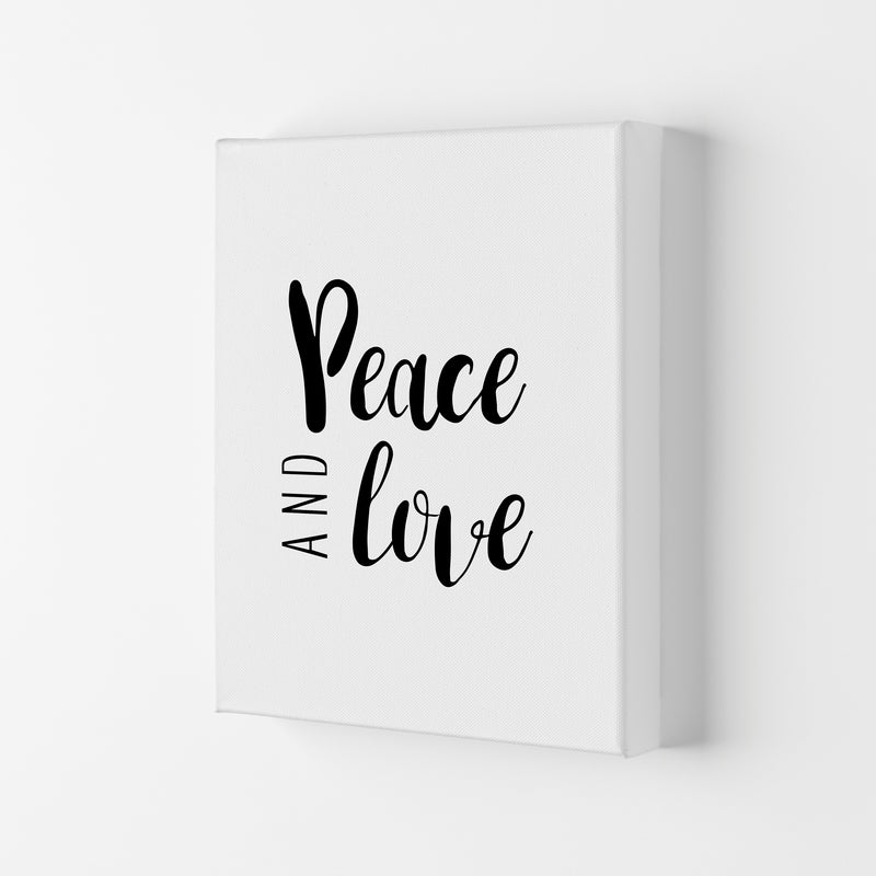 Peace And Love Framed Typography Wall Art Print Canvas