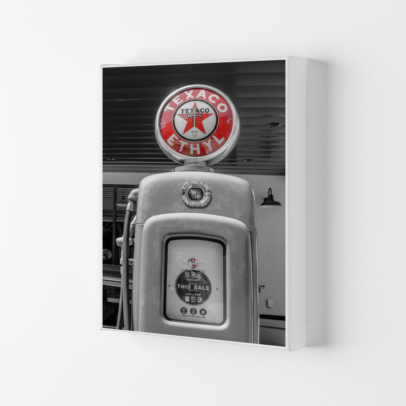 Texaco Gas Pump Modern Print Canvas