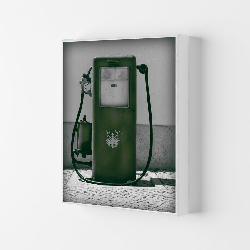 Vintage Green Gas Pump Modern Print Canvas