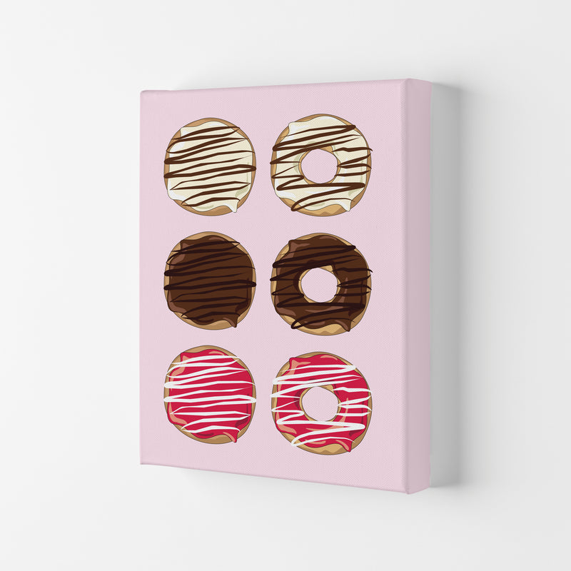 Donuts Pink Modern Print, Framed Kitchen Wall Art Canvas