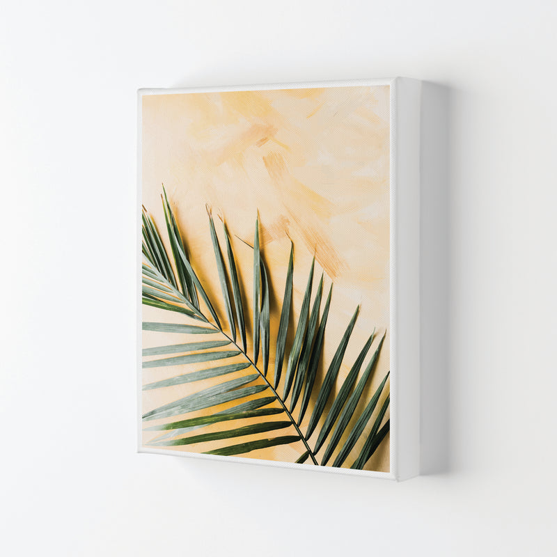 Palm Leaf Yellow Modern Print, Framed Botanical & Nature Art Print Canvas