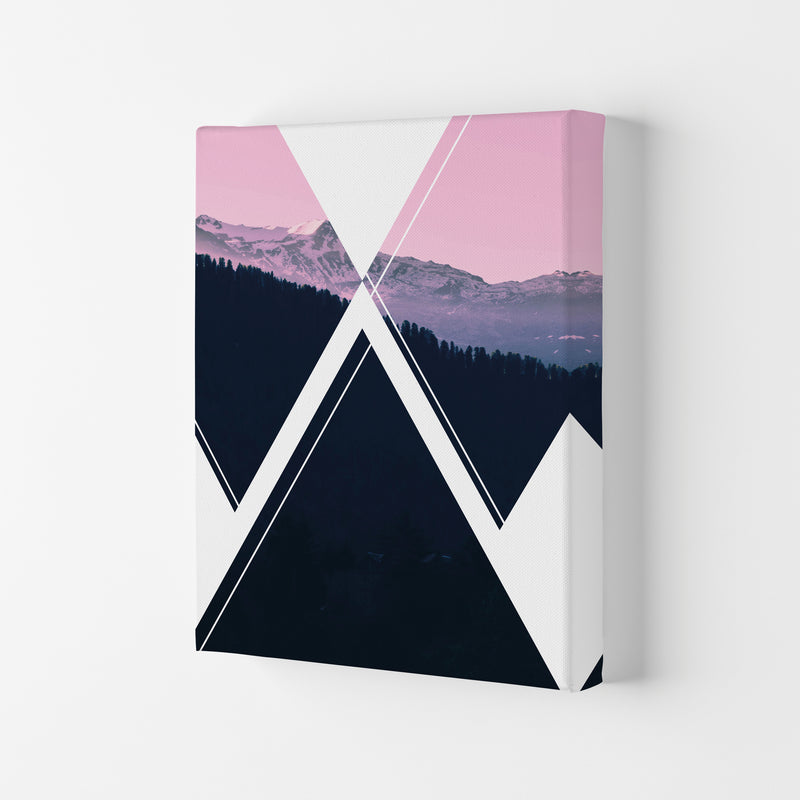 Abstract Pink Mountain Modern Print Canvas