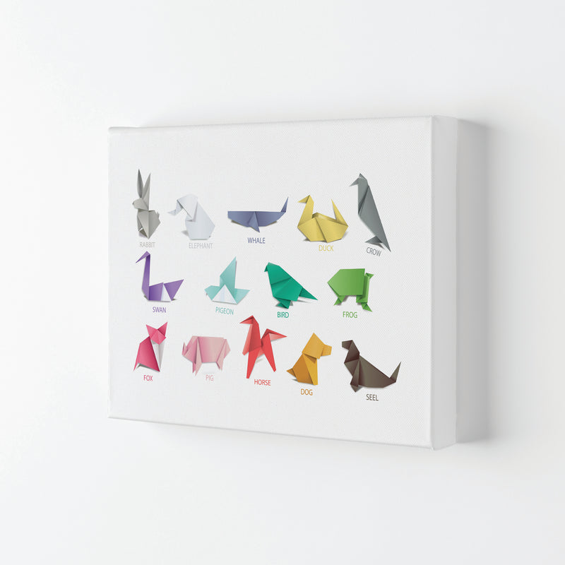 Origami Animals Modern Print Canvas