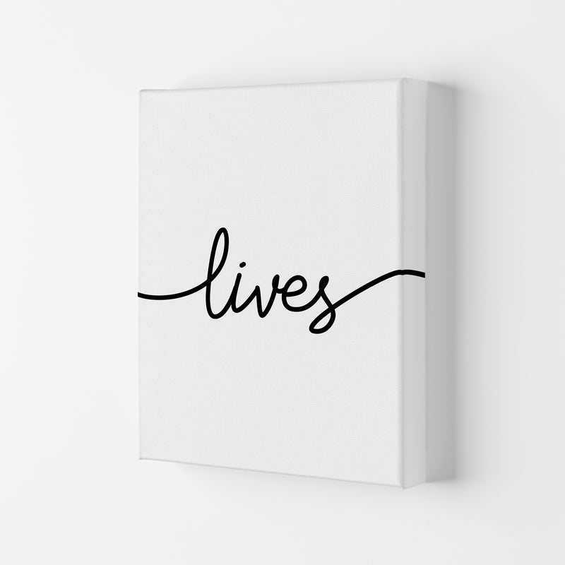Lives Framed Typography Wall Art Print Canvas