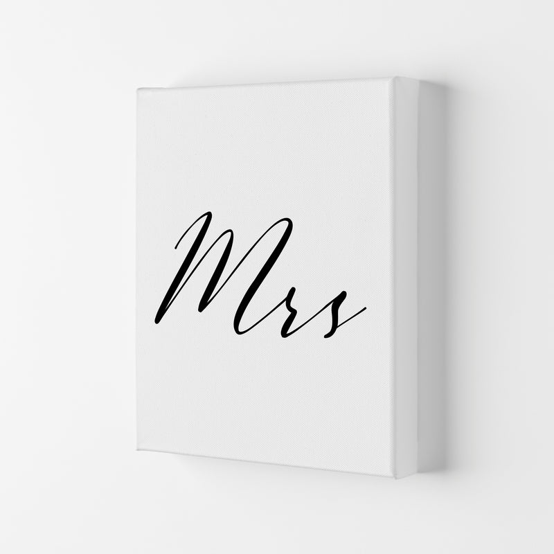 Mrs Framed Typography Wall Art Print Canvas