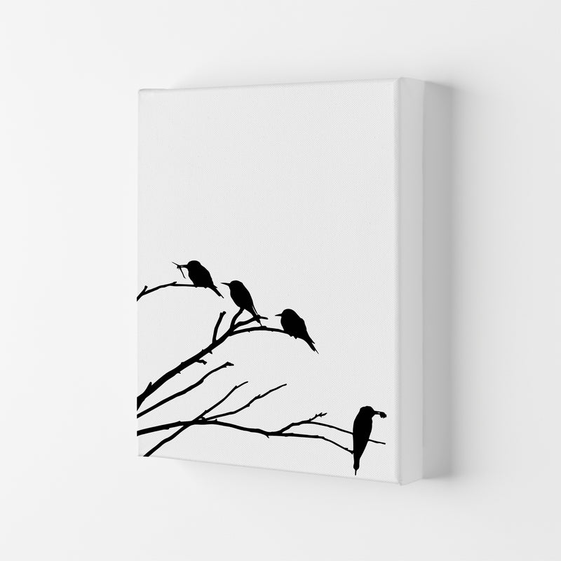 Corner Branch With Birds Art Print by Pixy Paper Canvas