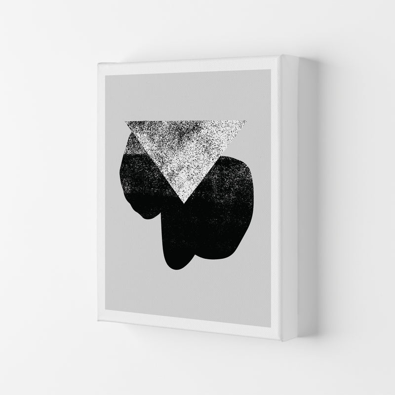 Graffiti Black And Grey Triangle  Art Print by Pixy Paper Canvas