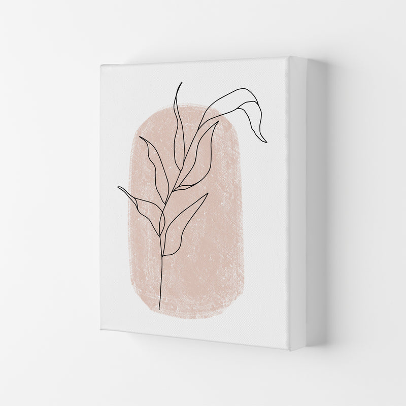 Dalia Chalk Pink Floral Leaf  Art Print by Pixy Paper Canvas