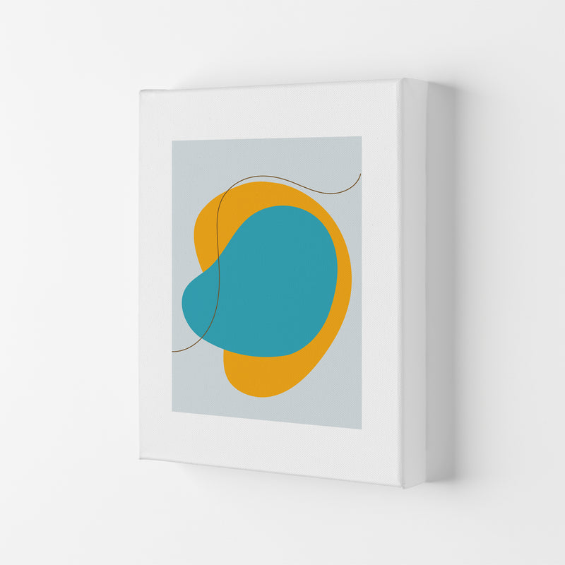Mita Teal Bold Abstract N22  Art Print by Pixy Paper Canvas