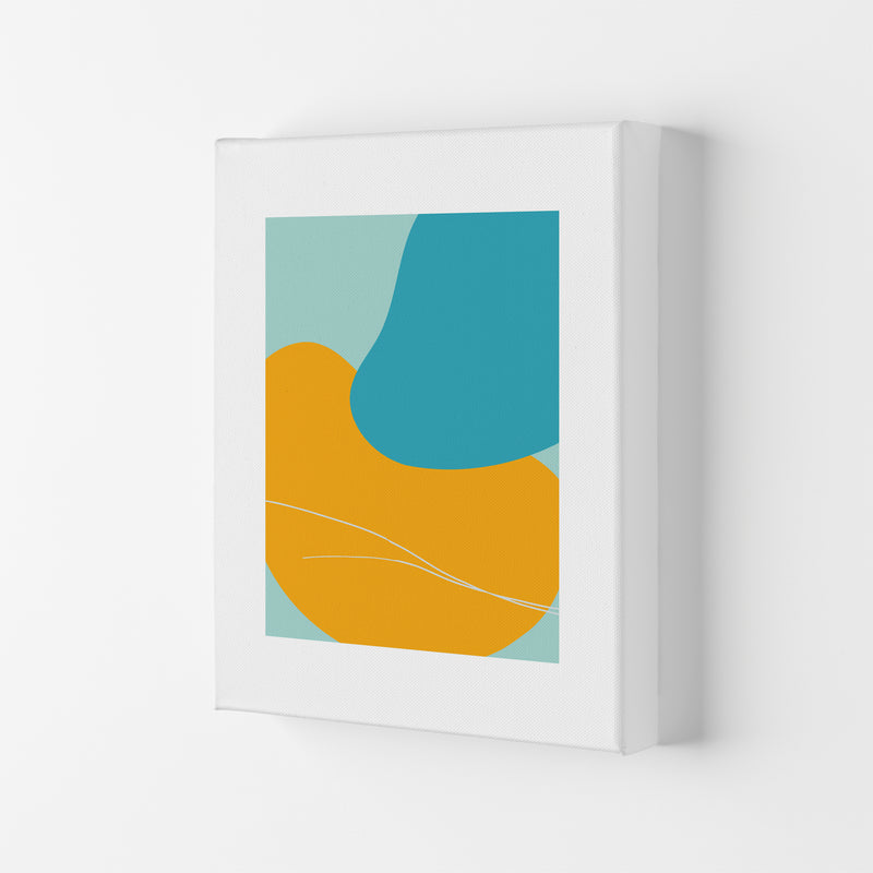 Mita Teal Bold Abstract N20  Art Print by Pixy Paper Canvas