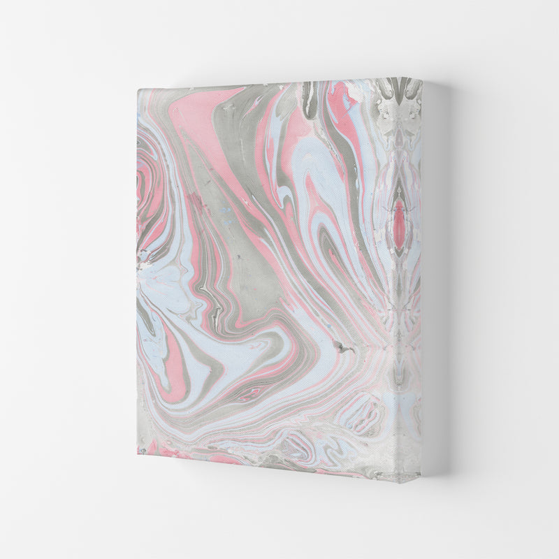 Liquid Mix Stone And Pink  Art Print by Pixy Paper Canvas