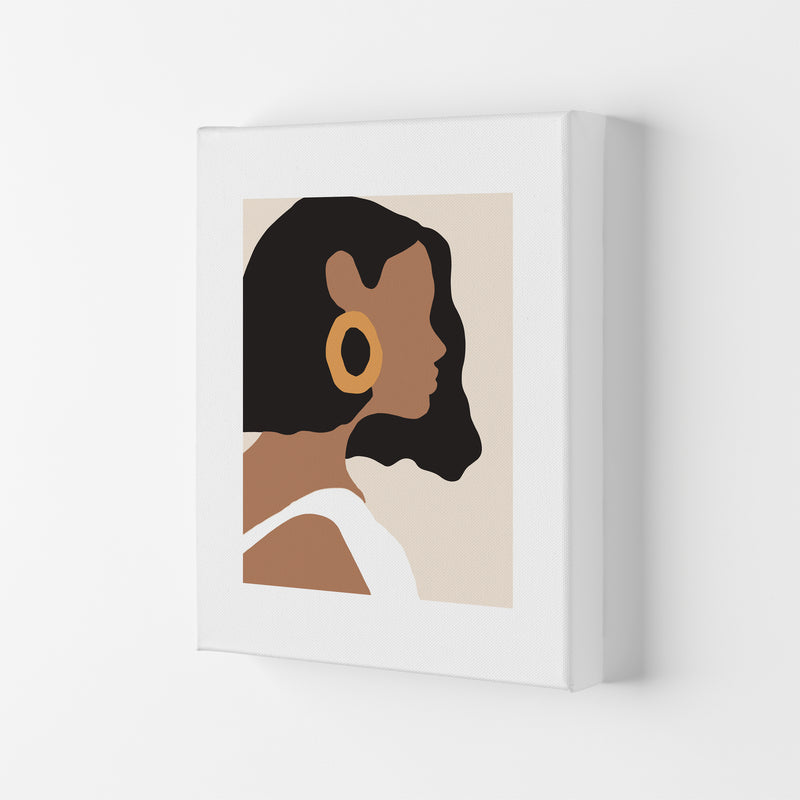 Mica Girl With Earring N6  Art Print by Pixy Paper Canvas