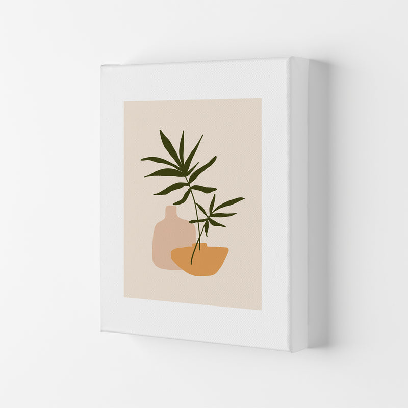 Mica Plant Pots Beige N1  Art Print by Pixy Paper Canvas