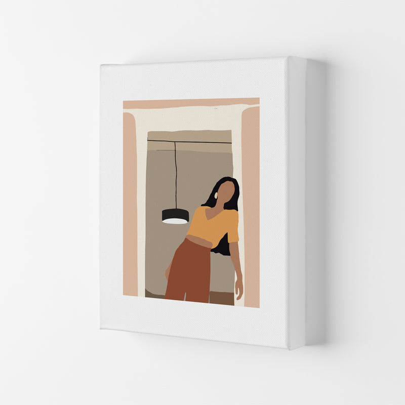 Mica Girl In Doorway N10  Art Print by Pixy Paper Canvas