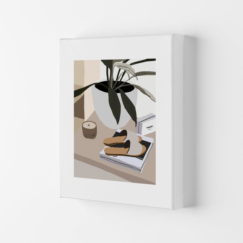 Mica Shoes And Plant N9  Art Print by Pixy Paper Canvas