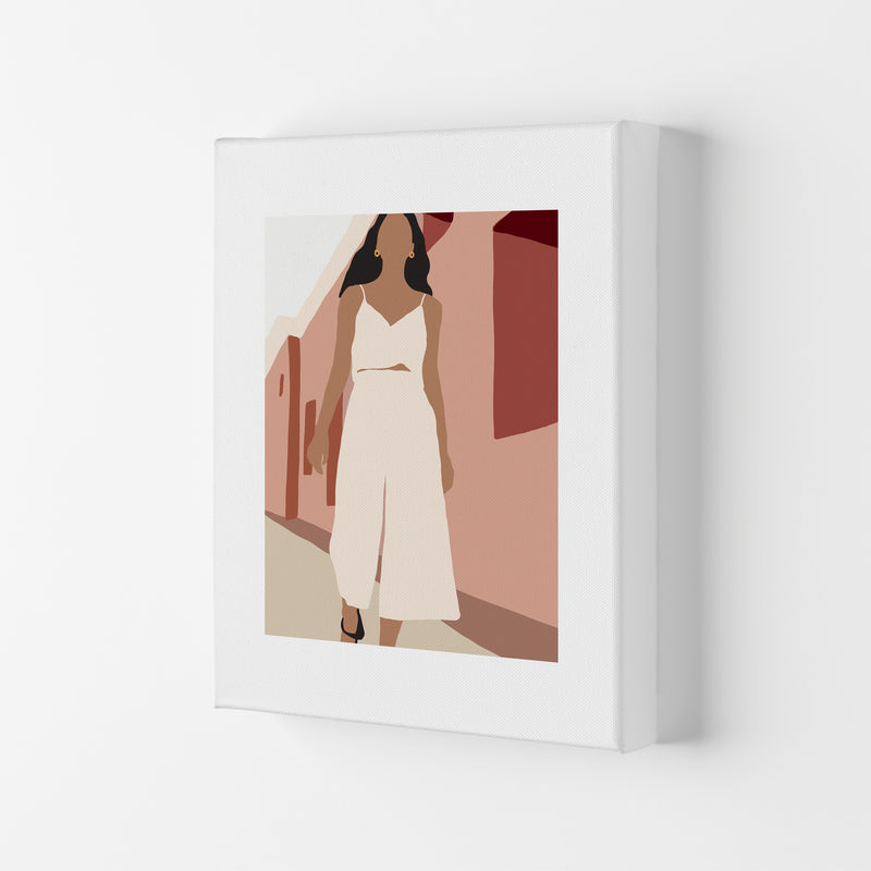 Mica Girl In Street N7  Art Print by Pixy Paper Canvas