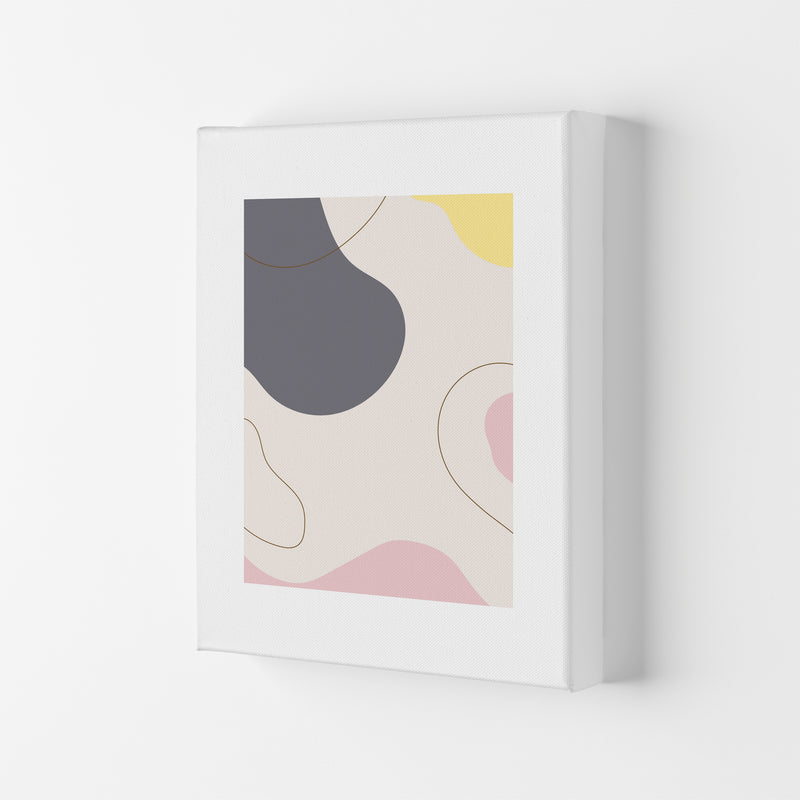 Mila Pink Abstract N17  Art Print by Pixy Paper Canvas
