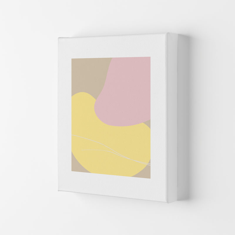 Mila Pink Abstract N20  Art Print by Pixy Paper Canvas