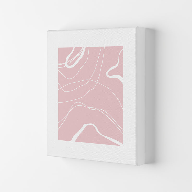 Mila Pink Swirls N14  Art Print by Pixy Paper Canvas
