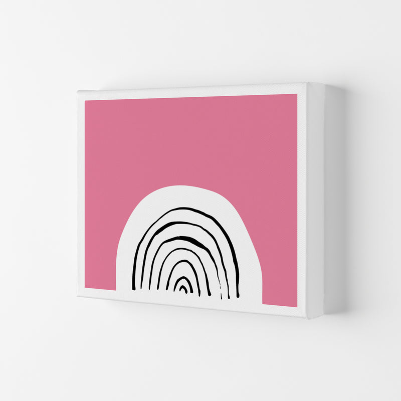 Pink Rainbow Neon Funk  Art Print by Pixy Paper Canvas