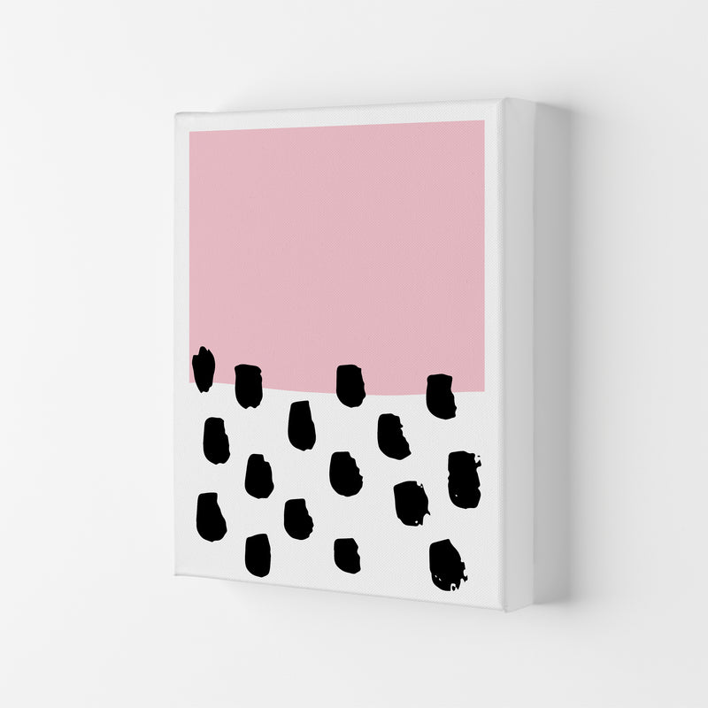 Pink Polka Neon Funk  Art Print by Pixy Paper Canvas