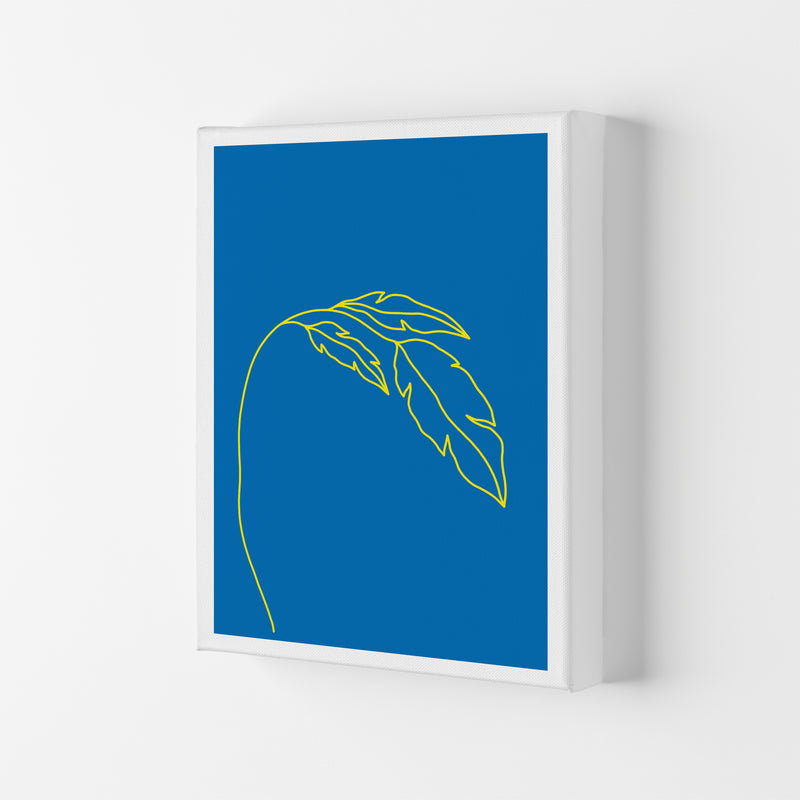 Plant Blue Neon Funk  Art Print by Pixy Paper Canvas