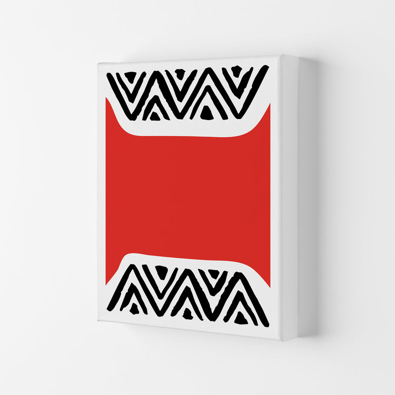 Red Maze Neon Funk  Art Print by Pixy Paper Canvas