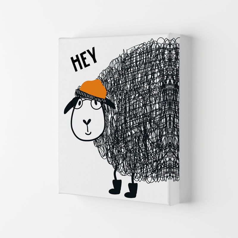 Hey Sheep Animal  Art Print by Pixy Paper Canvas