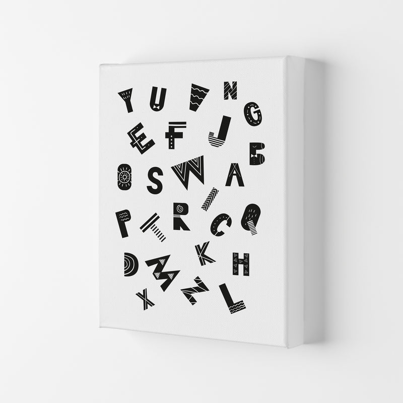 Jumbled Alphabet  Art Print by Pixy Paper Canvas