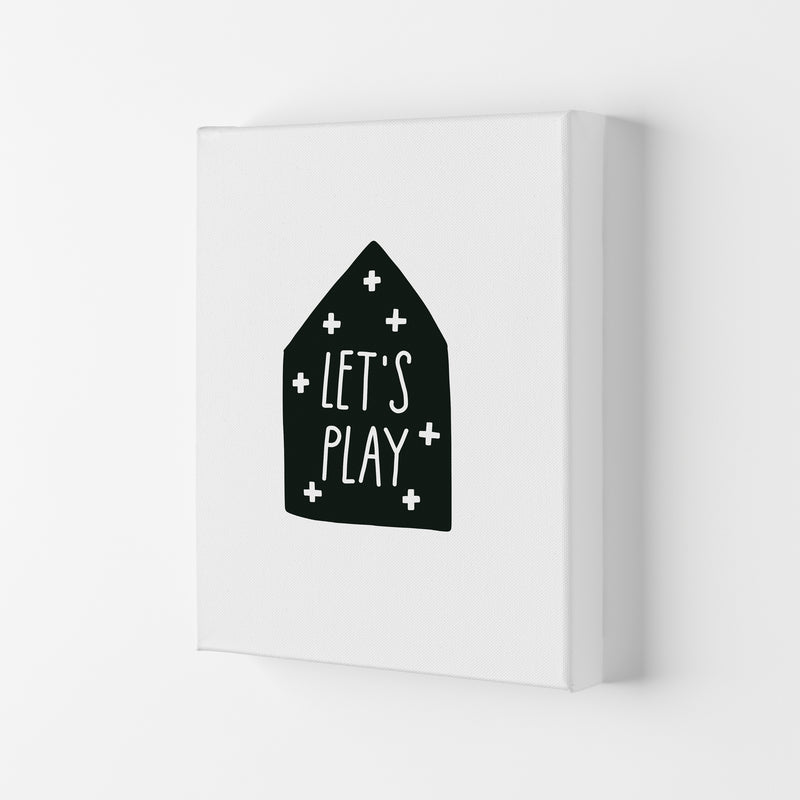 Let'S Play House Black Super Scandi  Art Print by Pixy Paper Canvas