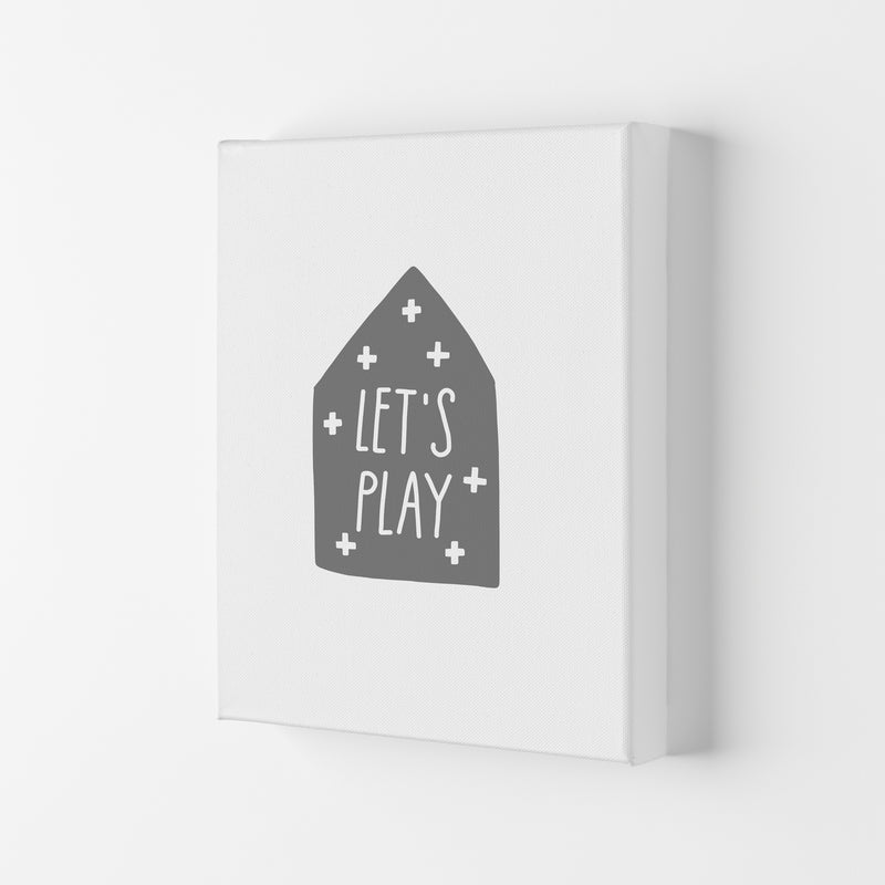 Let'S Play House Grey Super Scandi  Art Print by Pixy Paper Canvas