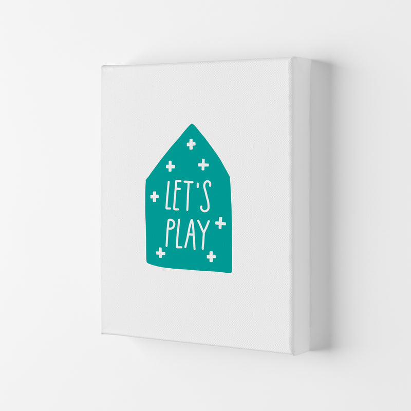 Let'S Play House Teal Super Scandi  Art Print by Pixy Paper Canvas
