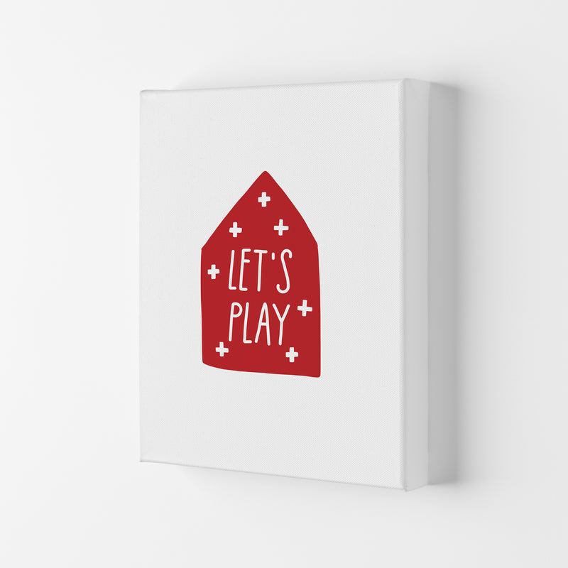 Let'S Play House Red Super Scandi  Art Print by Pixy Paper Canvas